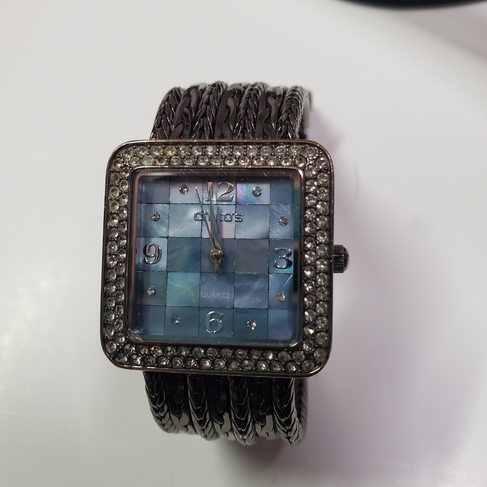 Chico's Abalone, chain band with Rhine stones face